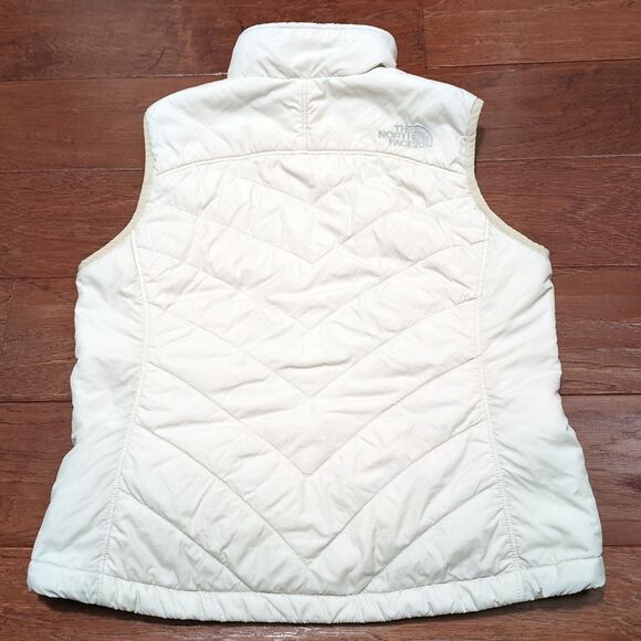 The North Face Tamburello Puffer Vest Cream Ivory Cropped Primaloft Women's XS - Picture 6 of 13
